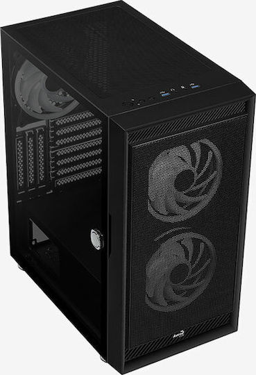 Aerocool Graphite ARGB Gaming Midi Tower Κουτί Υπολογιστή με Πλαϊνό Παράθυρο Μαύρο - Image 9