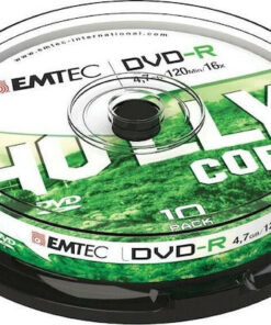 Emtec Εγγράψιμα DVD-R 16x 4.7GB Cake Box 10τμχ (ECOVR471016CB)
