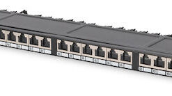 Digitus Patch Panel Shielded για Rack 1U 19" 24 Θυρών cat6 Μαύρο DN-91624S-SL-SH
