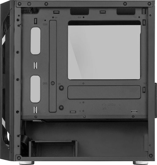 Silverstone FARA H1M Gaming Mini Tower Κουτί Υπολογιστή με Πλαϊνό Παράθυρο Μαύρο - Image 2