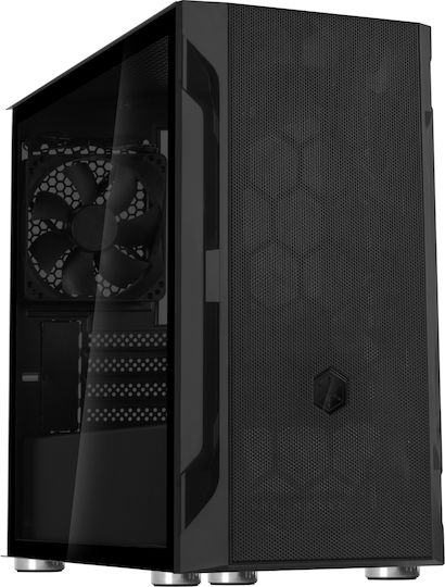 Silverstone FARA H1M Gaming Mini Tower Κουτί Υπολογιστή με Πλαϊνό Παράθυρο Μαύρο