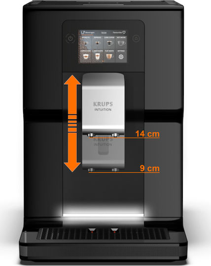 Krups Intuition Preference Αυτόματη Μηχανή Espresso 1450W Πίεσης 15bar για Cappuccino με Μύλο Άλεσης Μαύρη - Image 12