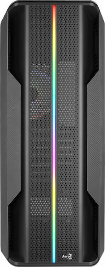 Aerocool Splinter Duo Gaming Midi Tower Κουτί Υπολογιστή με Πλαϊνό Παράθυρο και RGB Φωτισμό Μαύρο - Image 2