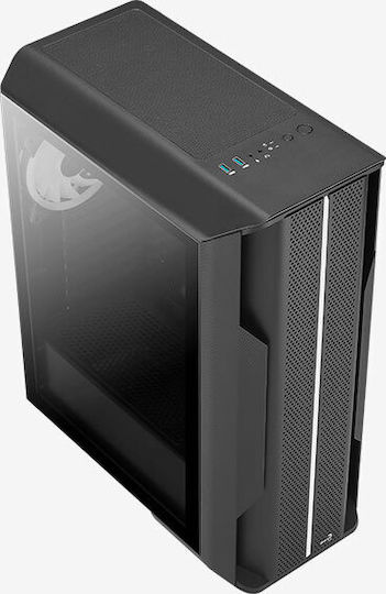 Aerocool Splinter Duo Gaming Midi Tower Κουτί Υπολογιστή με Πλαϊνό Παράθυρο και RGB Φωτισμό Μαύρο - Image 8
