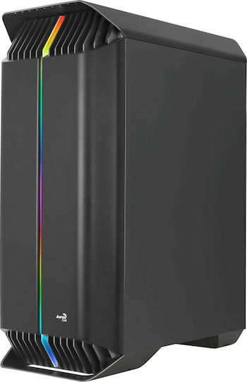 Aerocool Gladiator Duo Gaming Midi Tower Κουτί Υπολογιστή με Πλαϊνό Παράθυρο και RGB Φωτισμό Μαύρο - Image 3