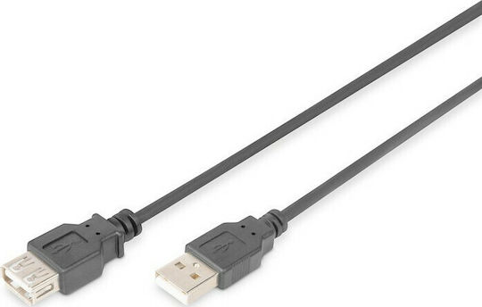 Digitus USB 2.0 Cable USB-A male - USB-A female 3m (AK-300202-030-S) - Image 2