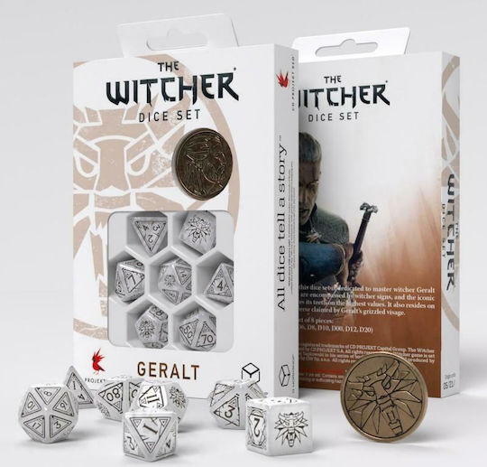 Q Workshop The Witcher Geralt (The White Wolf) Dice 7τμχ - Image 2