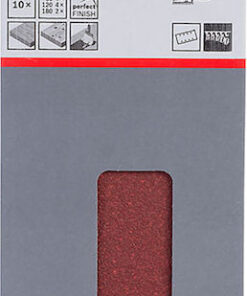 Bosch C430 Φύλλο Λείανσης Παλμικού Τριβείου K120 / K180 / K60 93x186mm Σετ 10τμχ 2608605310