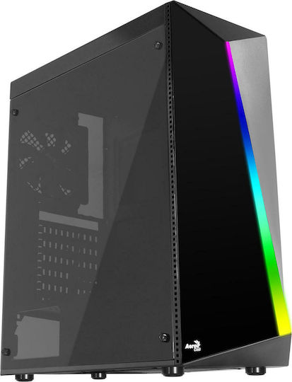 Aerocool Shard Gaming Midi Tower Κουτί Υπολογιστή με Πλαϊνό Παράθυρο Μαύρο - Image 2
