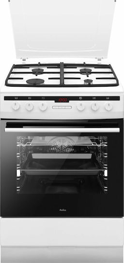 Amica 617GEH3.33HZpTaDpA(W) Κουζίνα 65lt με Εστίες Υγραερίου Π60εκ. Λευκή - Image 2