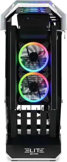 Sharkoon Elite Shark CA700 Gaming Midi Tower Κουτί Υπολογιστή με Πλαϊνό Παράθυρο Μαύρο - Image 3