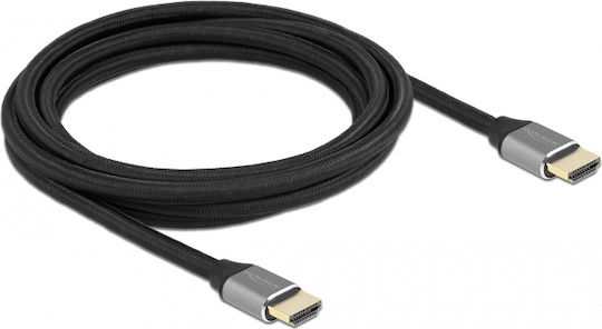 DeLock Braided Cable HDMI male - HDMI male 3m Γκρι 83997 - Image 2