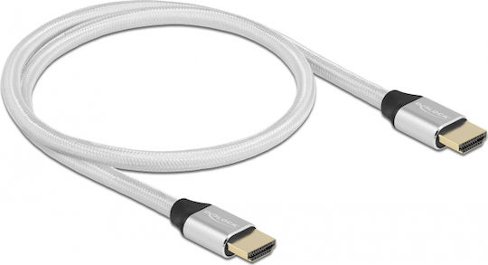DeLock Braided Cable HDMI male - HDMI male 0.5m Ασημί 85365 - Image 2