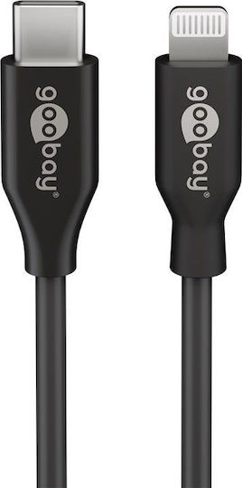 Goobay USB 2.0 Cable USB-C male - Lightning Μαύρο 2m (39447)