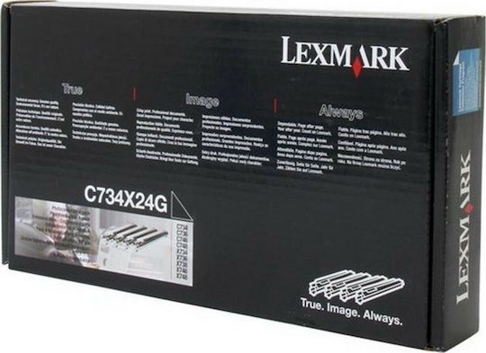 Lexmark C734X24G Γνήσιο Multipack Drum Laser Εκτυπωτή Μαύρο/Κίτρινο/Κυανό/Ματζέντα Return Program 4τμχ C734X24G - Image 2
