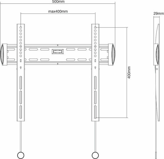 Neomounts NM-W340BLACK Βάση Τηλεόρασης Τοίχου έως 55" και 50kg - Image 3