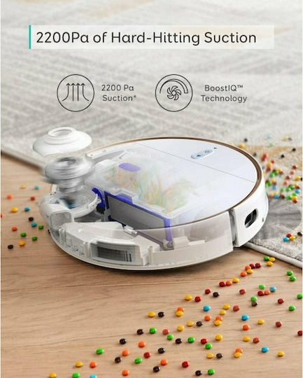 Eufy RoboVac L70 Hybrid Σκούπα Ρομπότ για Σκούπισμα & Σφουγγάρισμα με Χαρτογράφηση και Wi-Fi Λευκή - Image 6