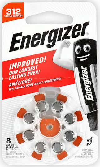 Energizer Μπαταρίες Ακουστικών Βαρηκοΐας 312 1.4V 8τμχ - Image 2