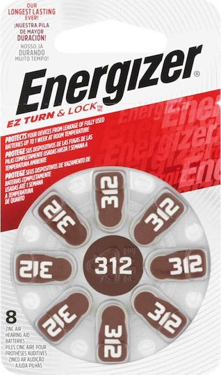 Energizer Μπαταρίες Ακουστικών Βαρηκοΐας 312 1.4V 8τμχ - Image 3