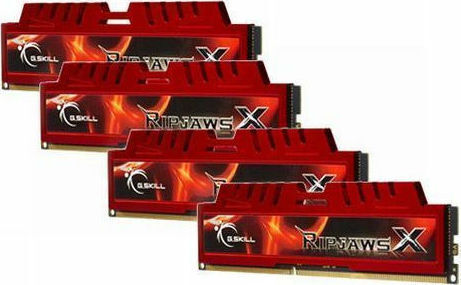 G.Skill RipjawsX DDR3 32GB RAM με 4x8GB Modules και Ταχύτητα 1333 για Desktop F3-10666CL9Q-32GBXL - Image 4