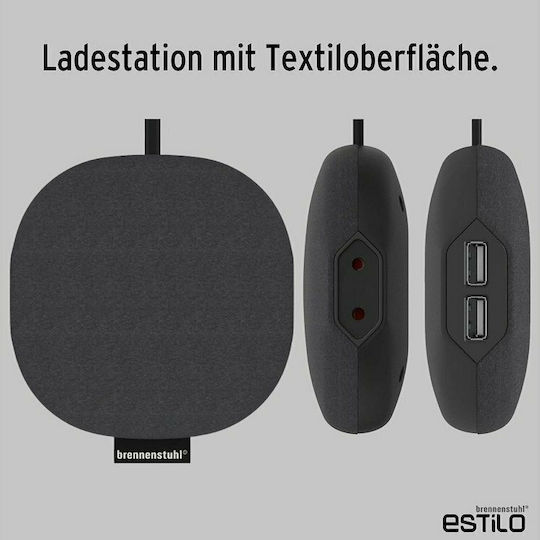 Brennenstuhl Βάση Φόρτισης με 2 Θύρες USB-A σε Γκρι χρώμα (1150020010) - Image 9