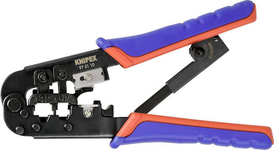 Knipex Πρέσα Ακροδεκτών Δικτύου RJ12, RJ11, RJ45 με Απογυμνωτή & Μηχανισμό Καστάνιας (Μήκος 190mm) 97 51 10 SB - Image 3
