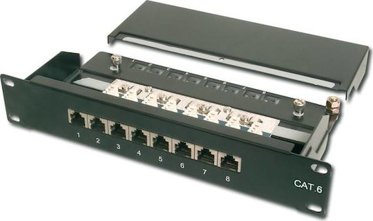 Digitus Patch Panel Shielded για Rack 1U 8 Θυρών cat6 Μαύρο DN-91608S - Image 2