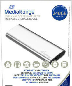 Alternative view of MediaRange USB 3.2 / USB-C Εξωτερικός SSD 240GB M.2 Ασημί