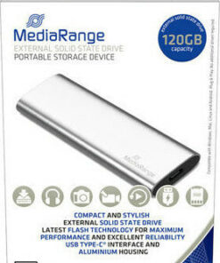 Alternative view of MediaRange USB 3.2 / USB-C Εξωτερικός SSD 120GB M.2 Ασημί