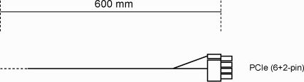 Be Quiet CP-6610 6+2 Pin PCIe - Cable 0.6m Μαύρο BC070 - Image 2