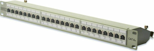Digitus Patch Panel Shielded για Rack 1U 19" 24 Θυρών cat6a Μαύρο DN-91624S-EA-B - Image 3