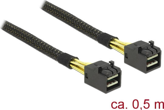 DeLock Mini SAS - Mini SAS Cable 50cm Μαύρο (83386) - Image 2