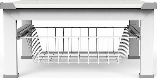 Meliconi Base Space Basket 070-0593 Βάση Πλυντηρίου/Στεγνωτηρίου από Πλαστικό με Συρτάρι 60x60εκ. - Image 2