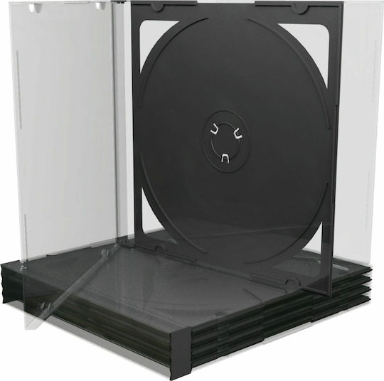 MediaRange CD Box για 2 Δίσκους με Διάφανη Πρόσοψη σε Μαύρο Χρώμα BOX31-2 5τμχ - Image 2