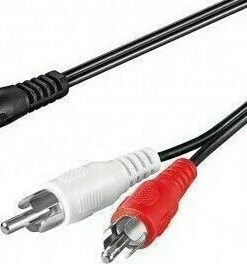 Alternative view of Goobay Καλώδιο 3.5mm male - RCA male Μαύρο 1.5m (50018)
