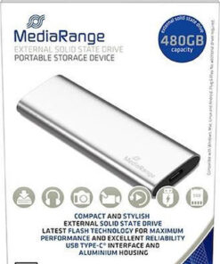 Alternative view of MediaRange USB 3.2 / USB-C Εξωτερικός SSD 480GB M.2 Ασημί