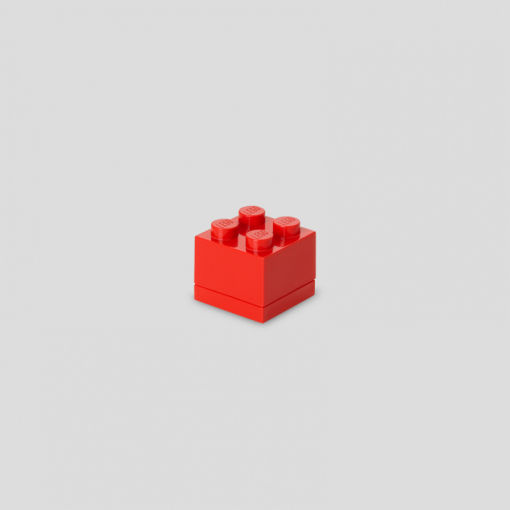 Room Copenhagen Lego Mini Box 4 Πλαστικό Παιδικό Δοχείο Φαγητού Κόκκινο 4.6 x 4.6 x 4.3εκ. 40111730 - Image 2