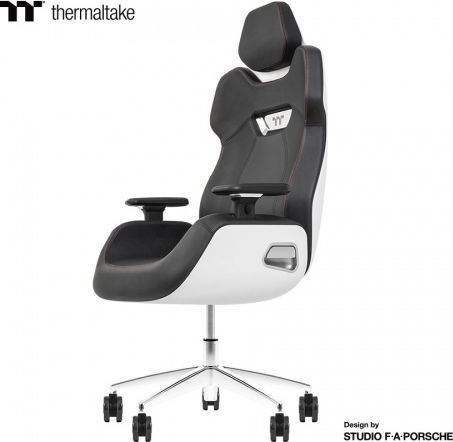 Thermaltake Argent E700 Δερμάτινη Καρέκλα Gaming με Ρυθμιζόμενα Μπράτσα Λευκή - Image 2