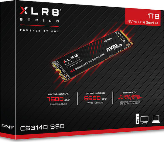 PNY XLR8 CS3140 SSD 1TB M.2 NVMe PCI Express 4.0 M280CS3140-1TB-RB - Image 2