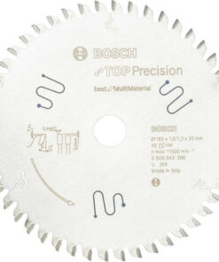 Alternative view of Bosch Top Precision Δίσκος Κοπής Ξύλου με 48 Δόντια 165mm 2608642388