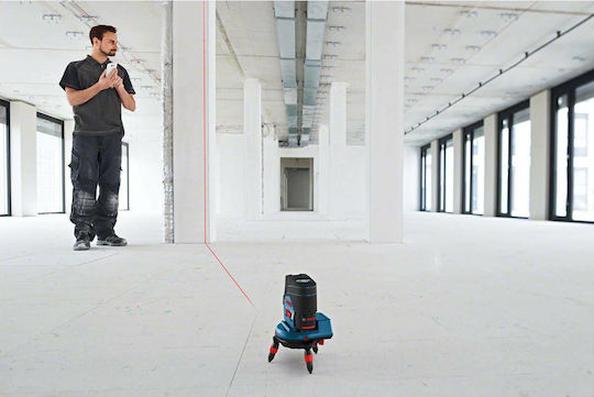 Bosch Αυτορυθμιζόμενο Γραμμικό Αλφάδι Laser Κόκκινης Δέσμης 12V με Εύρος Εργασίας 20m - Image 5