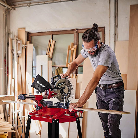 Einhell ΤC-SM 2531/2 U Φαλτσοπρίονο Ρεύματος Συρόμενο με Ισχύ 1900W, Οδηγό Laser, Δίσκο Κοπής Διαμέτρου 254mm & Ταχύτητα Κοπής 4800rpm - Image 6
