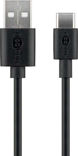 Goobay USB 2.0 Cable USB-C male - USB-A 15W Μαύρο 1m (45735) - Image 2