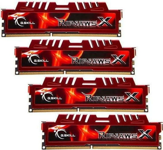 G.Skill RipjawsX DDR3 32GB RAM με 4x8GB Modules και Ταχύτητα 1600 για Desktop F3-12800CL10Q-32GBXL - Image 6
