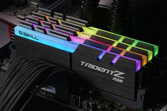 G.Skill Trident Z RGB DDR4 32GB RAM με 4x8GB Modules και Ταχύτητα 3200 για Desktop F4-3200C16Q-32GTZRX - Image 3