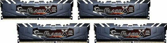 G.Skill Flare X DDR4 32GB RAM με 4x8GB Modules και Ταχύτητα 3200 για Desktop F4-3200C16Q-32GFX - Image 5
