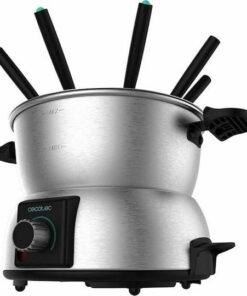 Cecotec Fun Gourmet Σκεύος για Φοντύ Ηλεκτρικό από Ανοξείδωτο Ατσάλι 8 Ατόμων Ασημί 1000W 17x24x31.5εκ. 08018