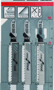Bosch T101BR Λάμες Clean for Wood για Ξύλο 3τμχ