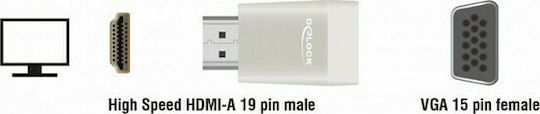 DeLock Μετατροπέας HDMI male σε VGA female Λευκό 1τμχ 65472 - Image 5