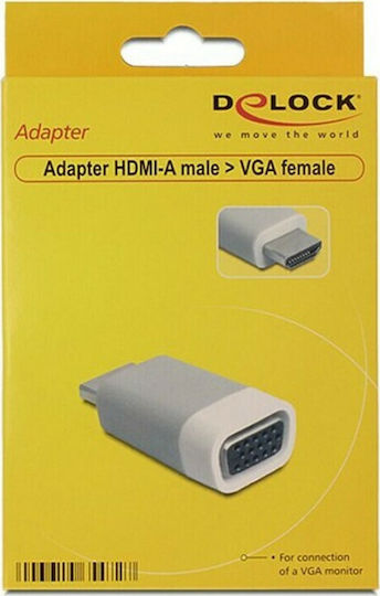 DeLock Μετατροπέας HDMI male σε VGA female Λευκό 1τμχ 65472 - Image 3